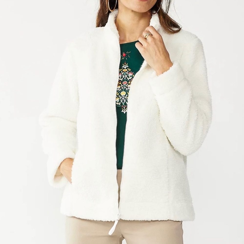 Croft & Barrow sherpa-fleece jacket